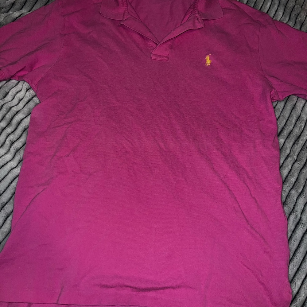 Pink Ralph Lauren polo shirt